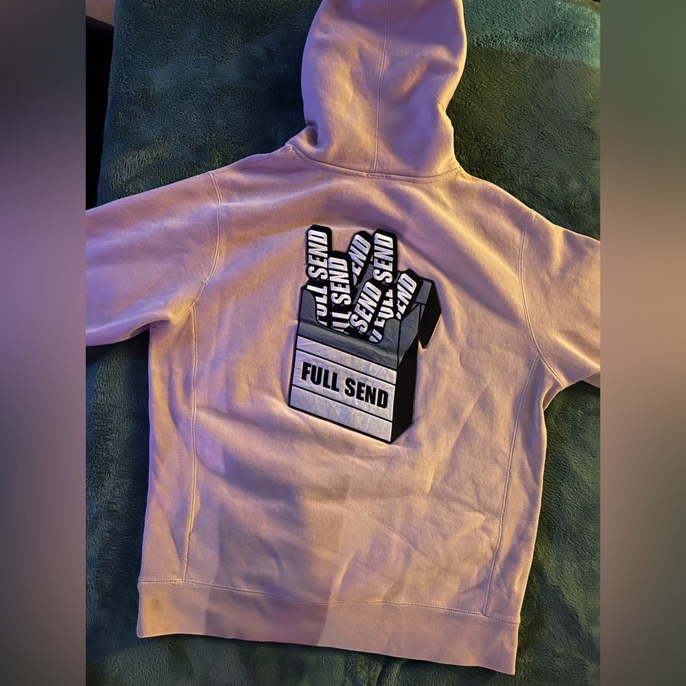 Full Send - Embroidered Cig Graphic Hoodie